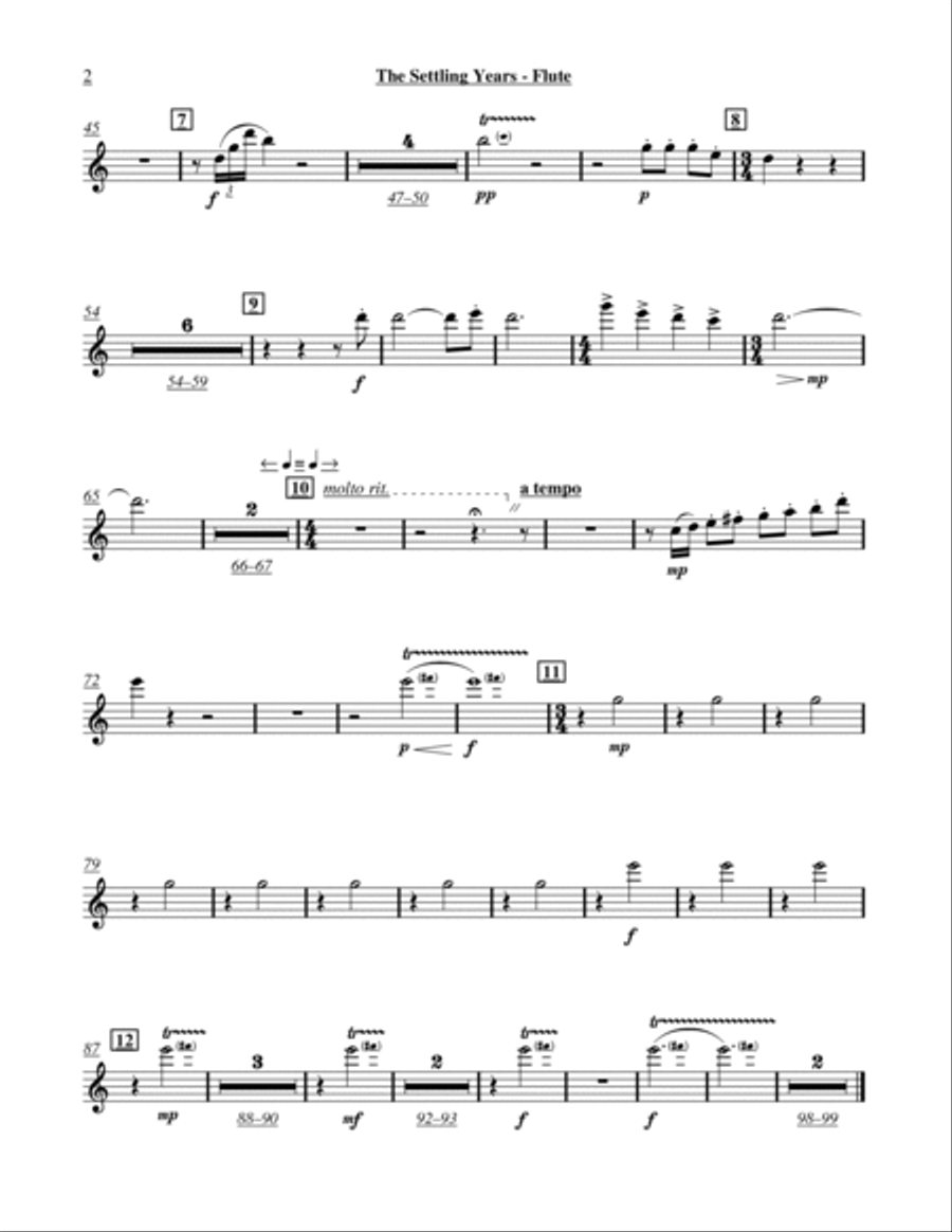 The Settling Years Choir scores gallery preview page 2