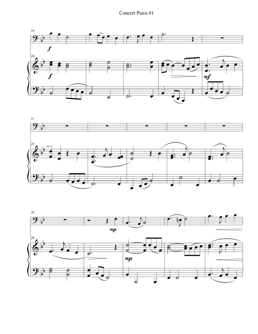 Concert Piece #1: Andante con Moto Brass Duet scores gallery preview page 6