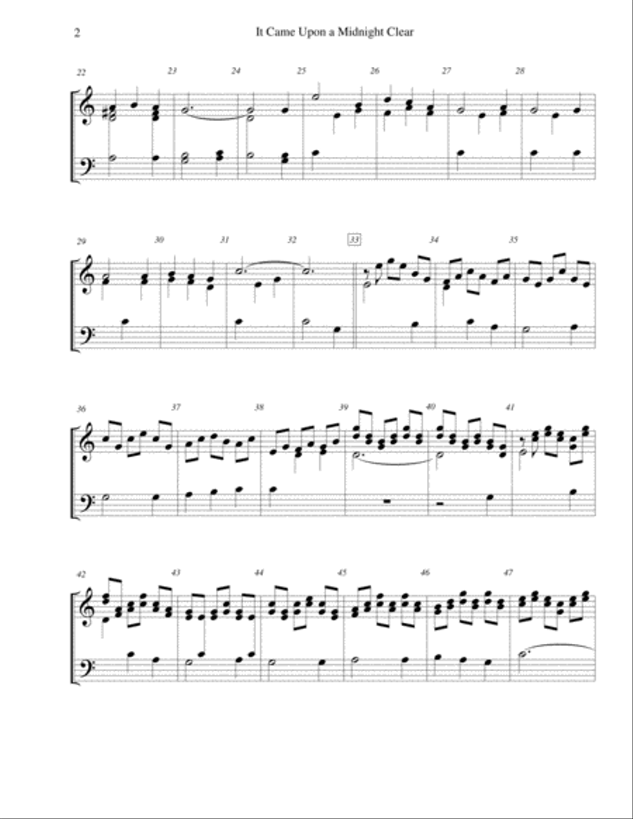 It Came Upon a Midnight Clear (It Came Upon the Midnight Clear) - for 2-octave handbell choir 2-Octaves scores gallery preview page 2