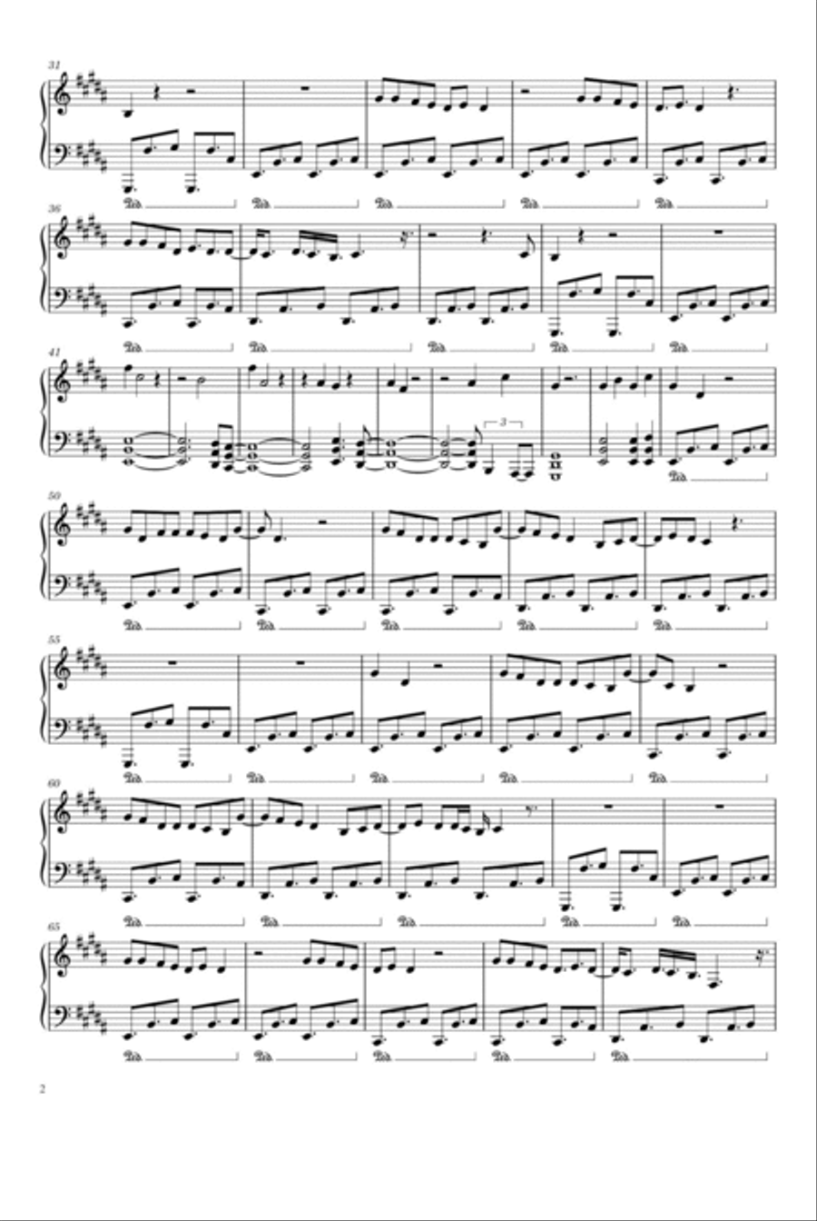 Passionfruit Piano Solo scores gallery preview page 2