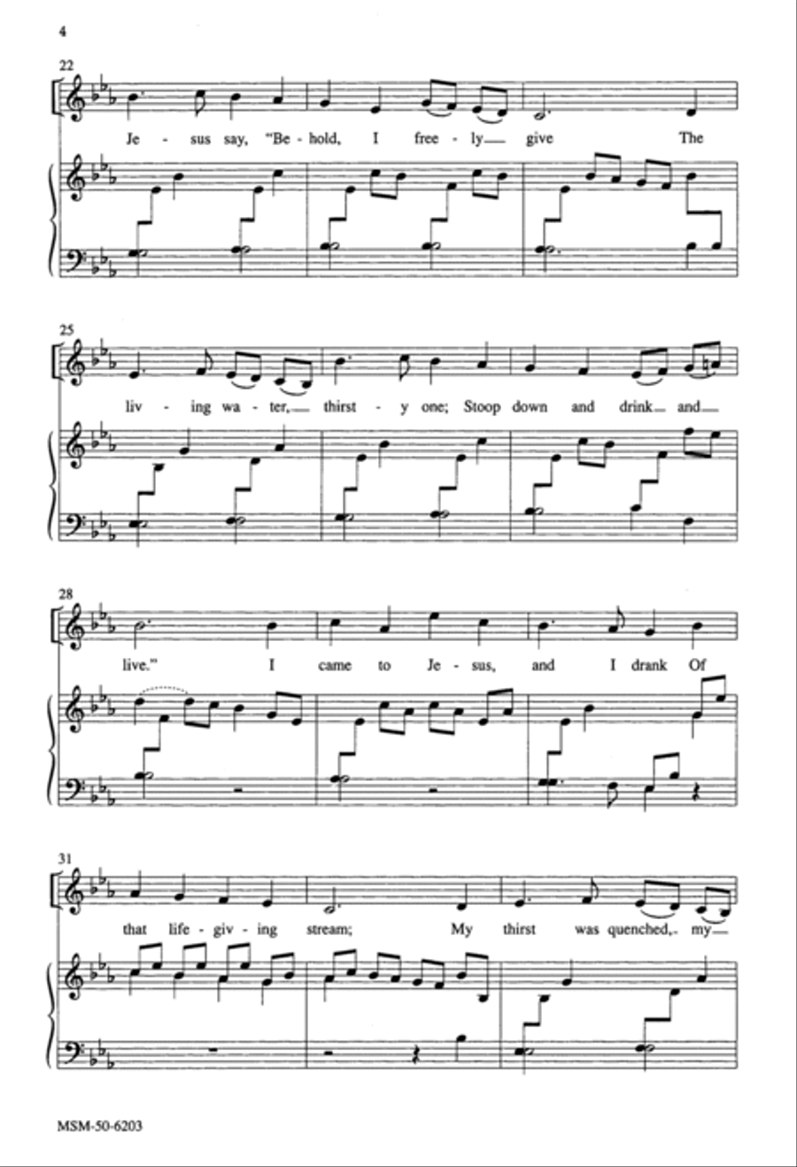 I Heard the Voice of Jesus Say 3-Part scores gallery preview page 3