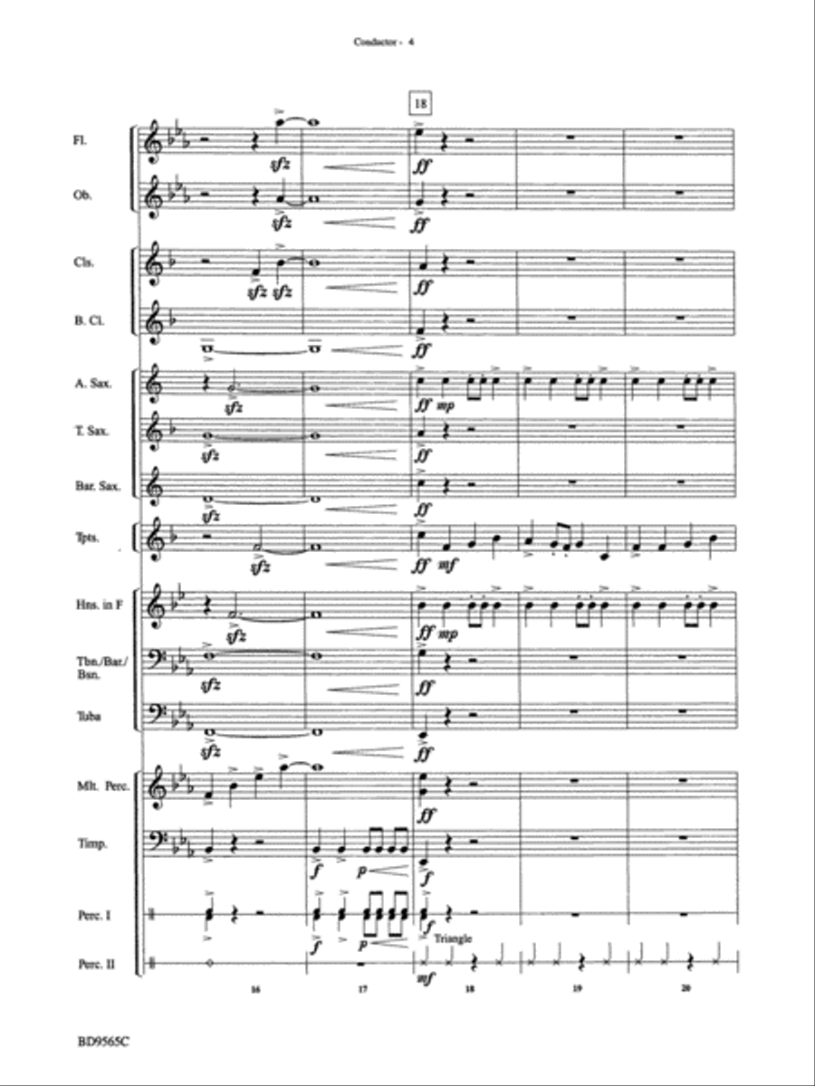 Liturgical Fanfare: Score Concert Band scores gallery preview page 6