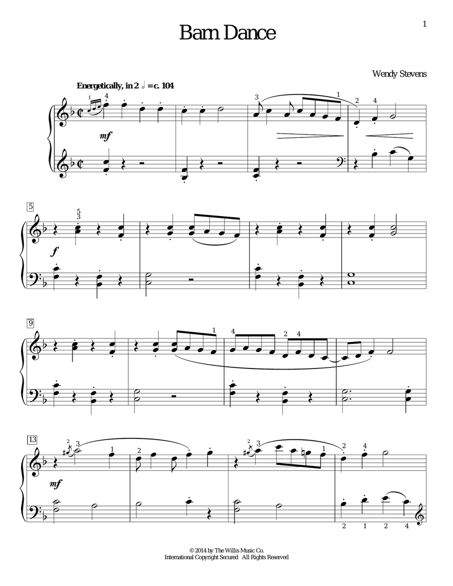 Barn Dance Piano Method scores gallery preview page 1