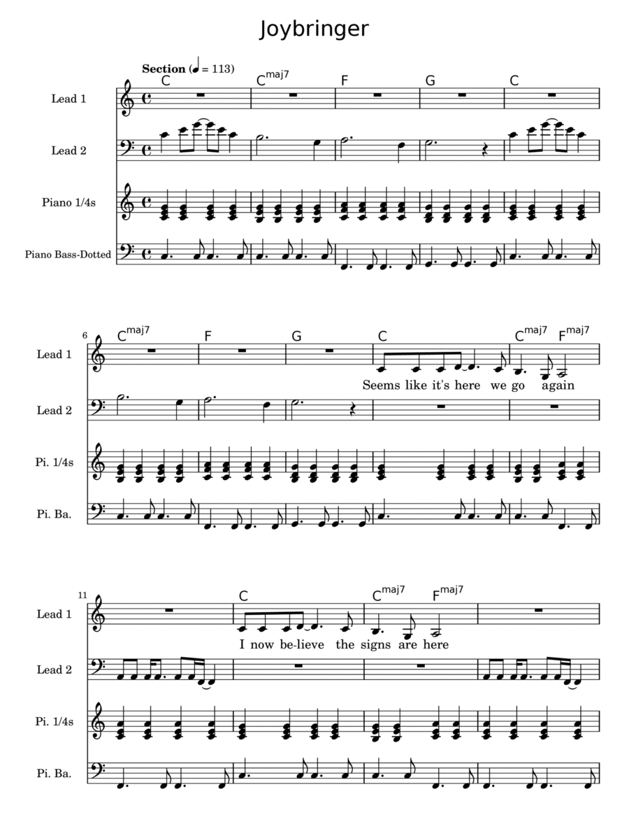 Joybringer Voice scores gallery preview page 1
