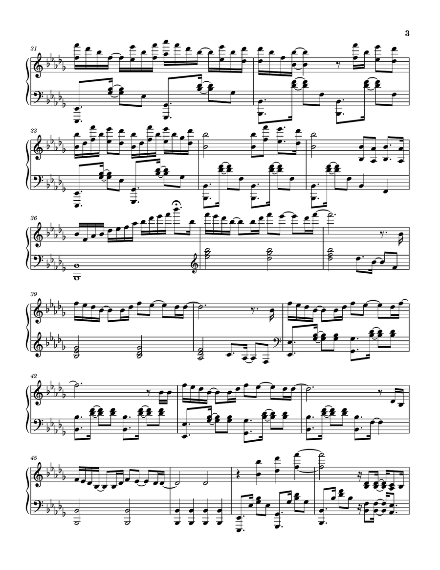 Wherever I Go Piano Solo scores gallery preview page 3