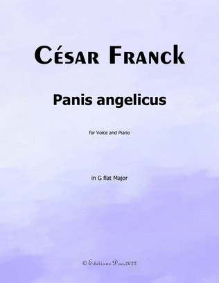 Book cover for Panis angelicus, by Franck, in G flat Major