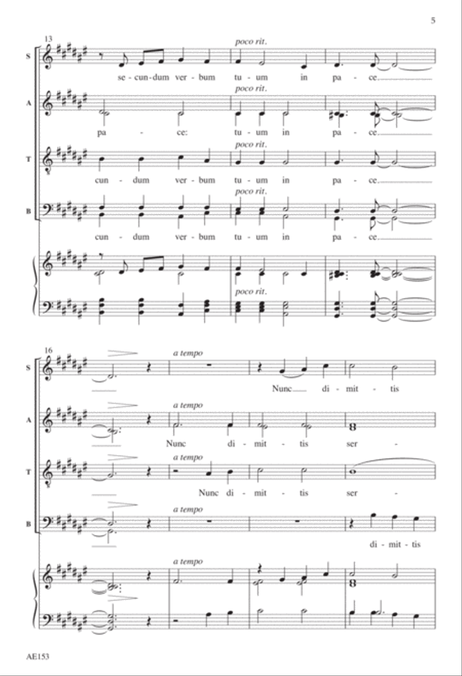 Nunc dimittis Divisi scores gallery preview page 4