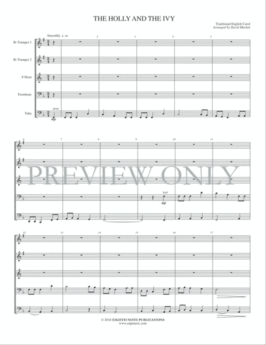The Holly and the Ivy Brass Ensemble scores gallery preview page 3