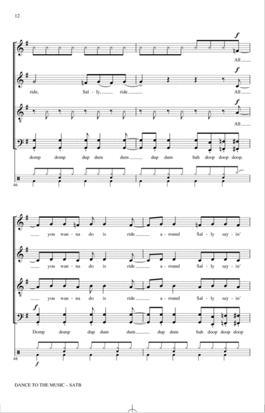 Dance To The Music (arr. Paul Langford) 4-Part scores gallery preview page 11