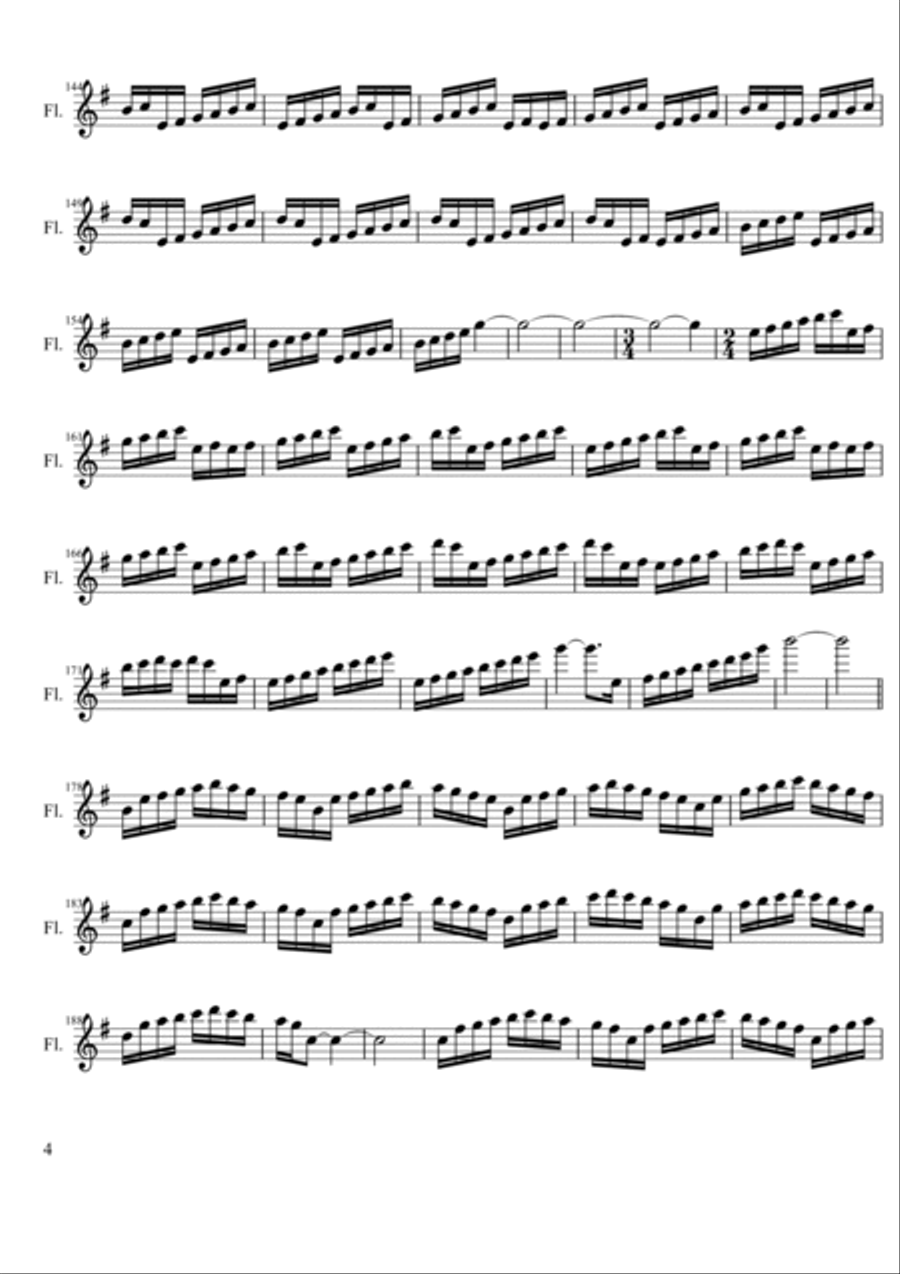 The Fantastic Monsieur (partita for flute) Flute Solo scores gallery preview page 4