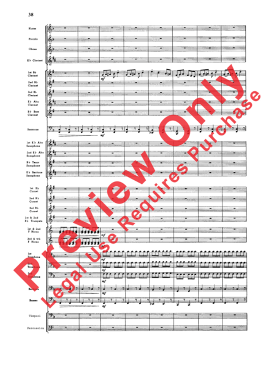 Third Suite (I. March, II. Waltz, III. Rondo) Concert Band scores gallery preview page 40