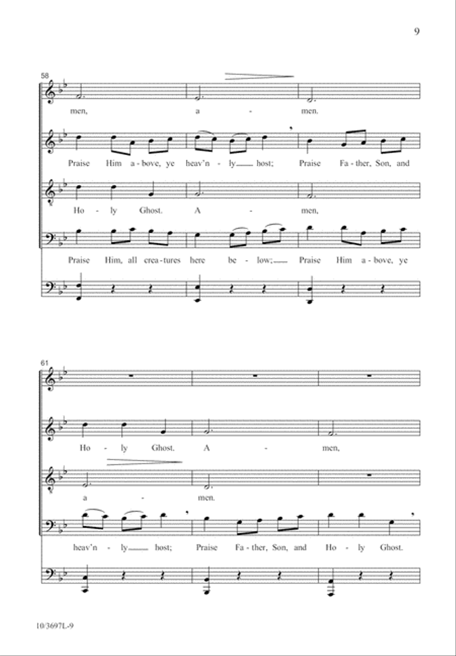 Alleluia, Praise God! 4-Part scores gallery preview page 9