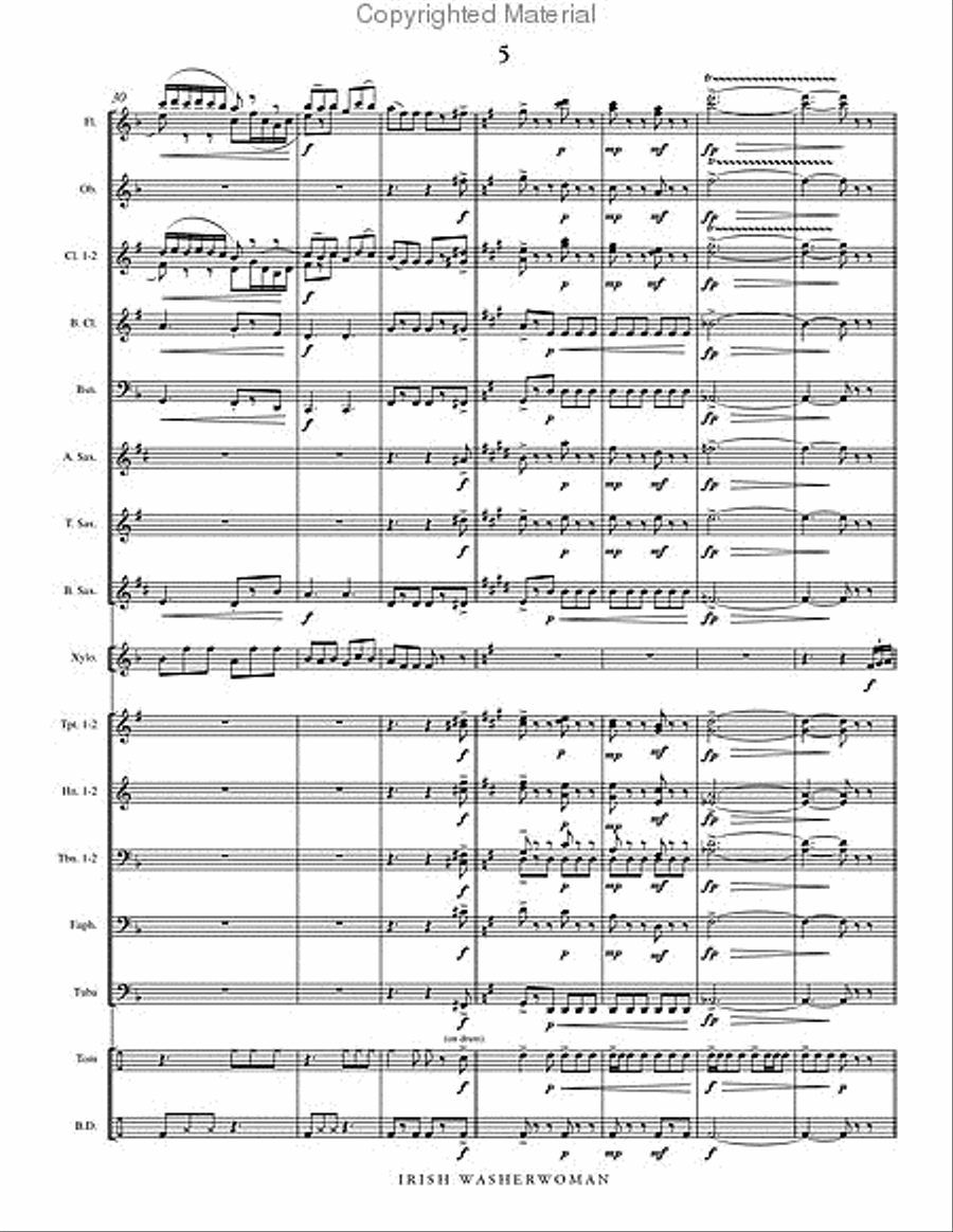 Irish Washerwoman Concert Band scores gallery preview page 6