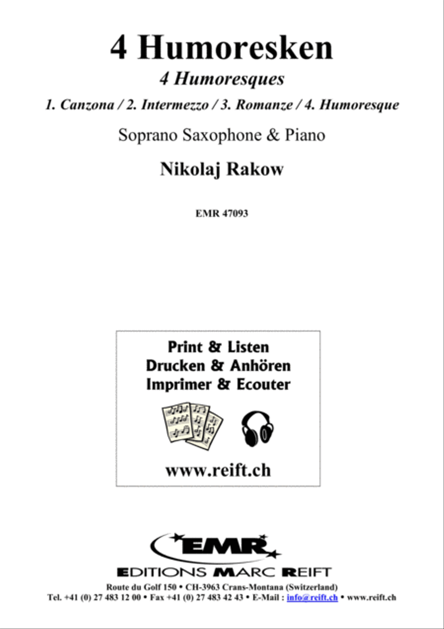 4 Humoresken Soprano Saxophone scores gallery preview page 2