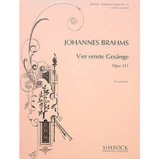 Book cover for Four Serious Songs Op.121