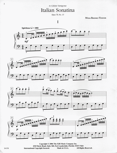 Italian Sonatina, Op. 70, No. 13