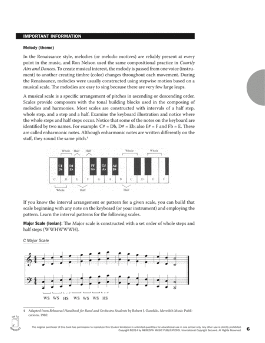 Guides to Band Masterworks, Vol. 5 - Student Workbook - Courtly Airs and Dances Activity Books scores gallery preview page 6