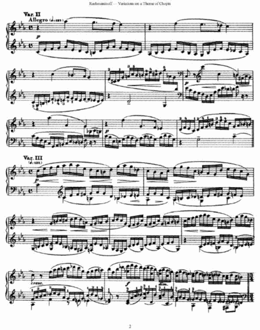 Sergei Rachmaninoff - Variations on a Theme of Chopin Op. 28, No. 20