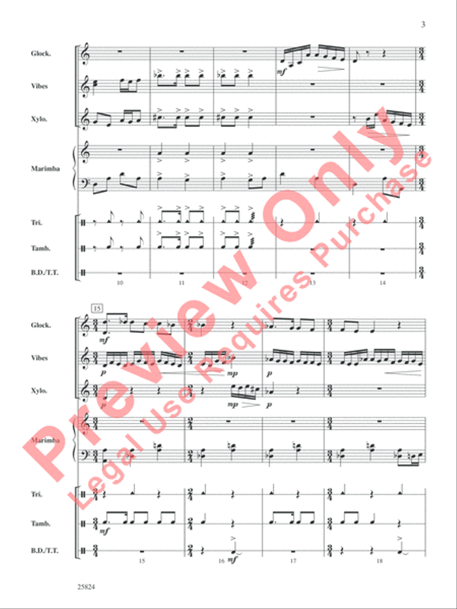 Double Trouble (from Harry Potter and the Prisoner of Azkaban) Percussion Ensemble scores gallery preview page 4