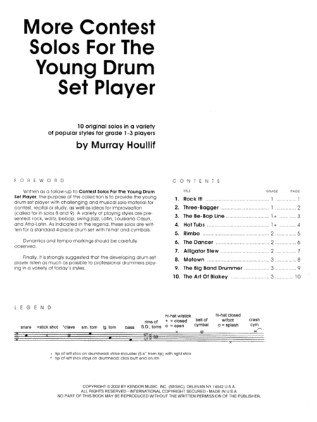 More Contest Solos For The Young Drum Set Player