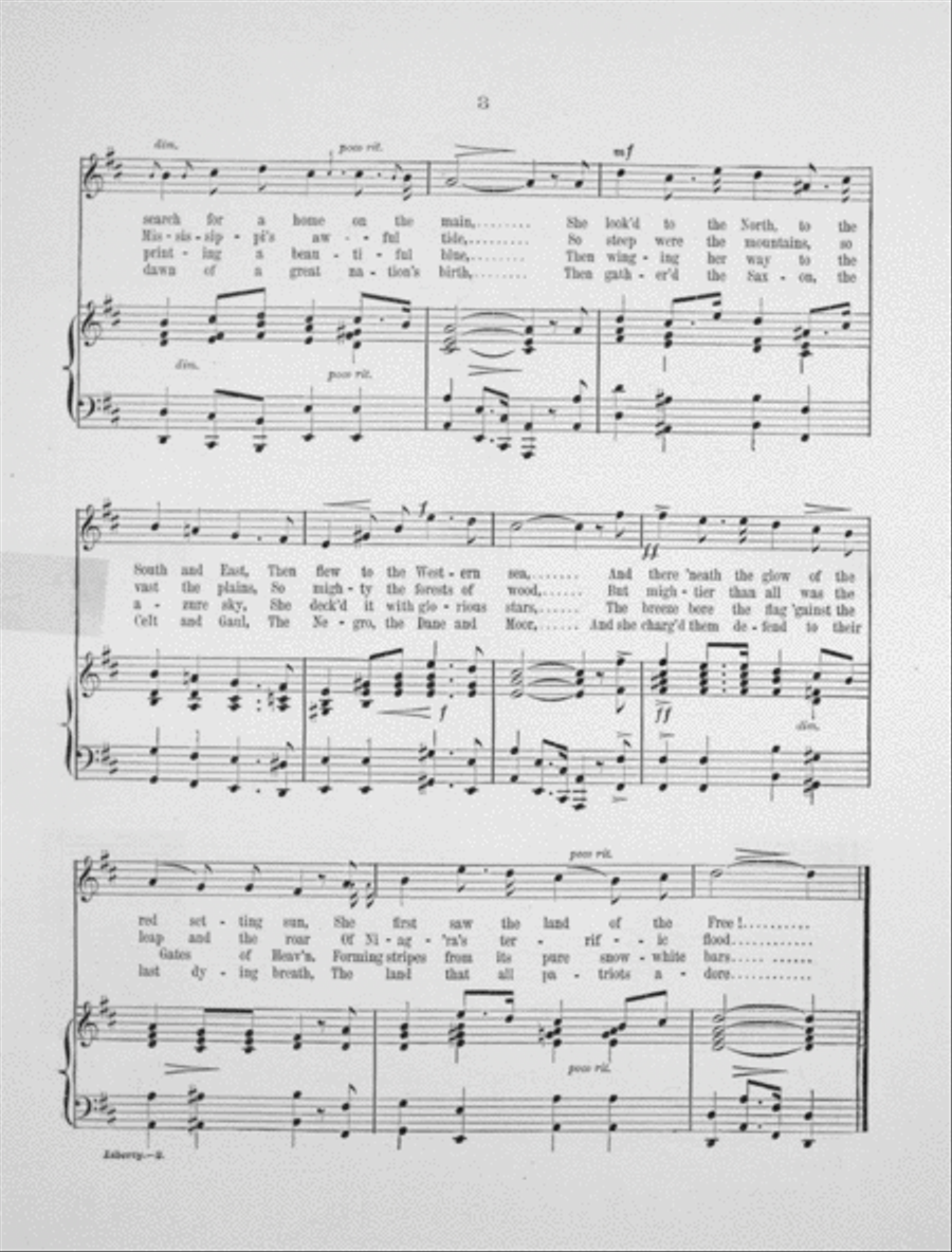 Liberty. The National Patriotic Song and Hymnal Chorus Choir scores gallery preview page 3