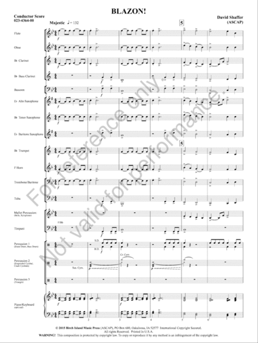 Blazon! Blazon! Concert Band scores gallery preview page 4