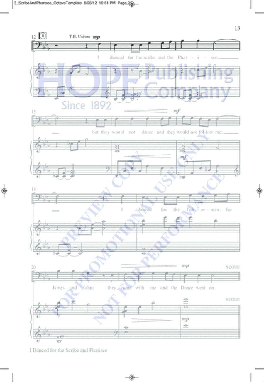 I Am the Lord of the Dance 4-Part scores gallery preview page 17