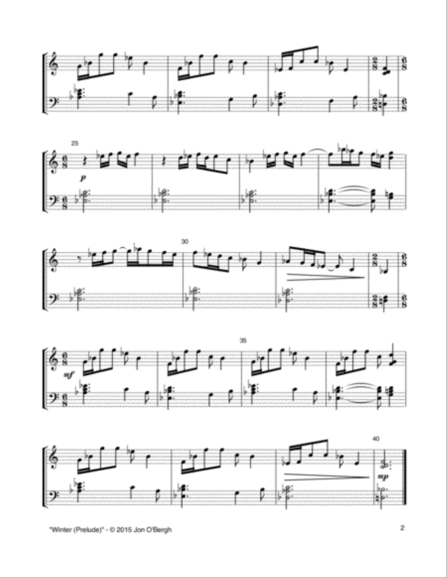 Winter Suite (Prelude - Interlude - Epilogue) Easy Piano scores gallery preview page 3