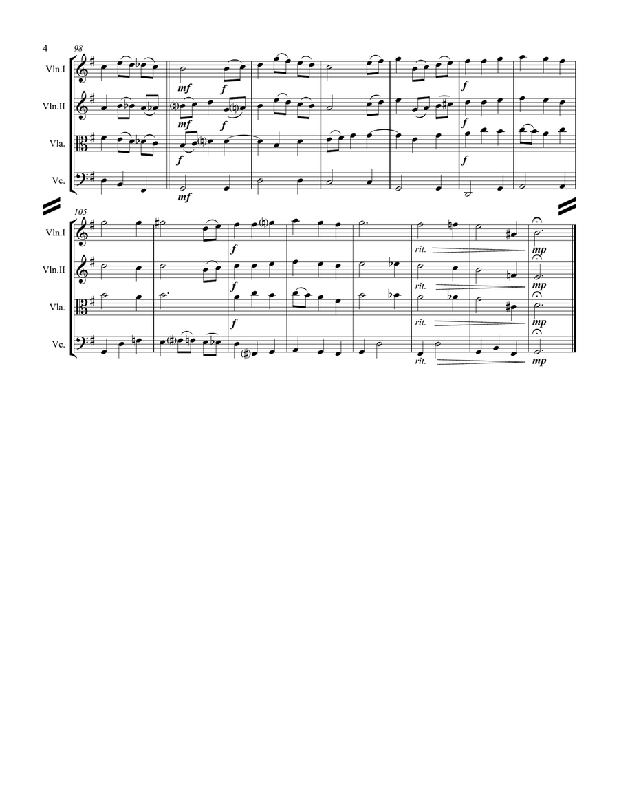 Silver Bells Silver Bells String Quartet scores gallery preview page 5