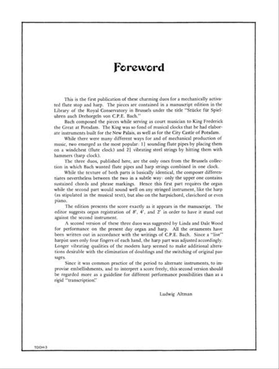 Three Duets for Organ and Harp Harp scores gallery preview page 4