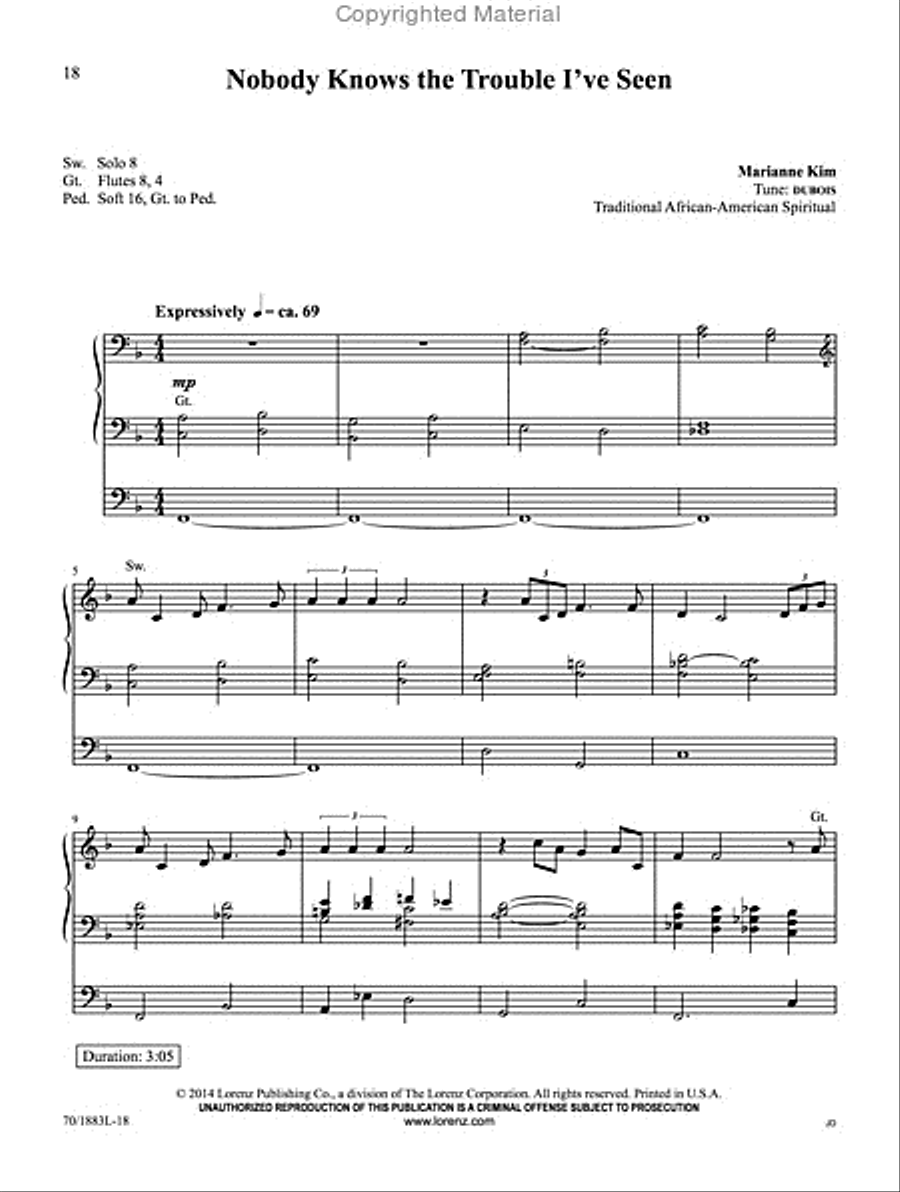 Jazz Hymns and Spiritual Songs Organ Solo scores gallery preview page 4