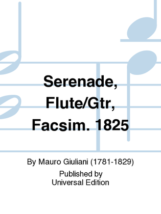 Book cover for Serenade, Flute/Gtr, Facsim. 1825