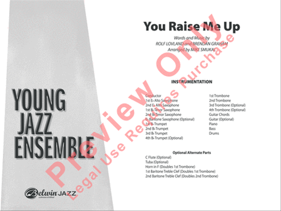 You Raise Me Up You Raise Me Up Jazz Ensemble scores gallery preview page 2
