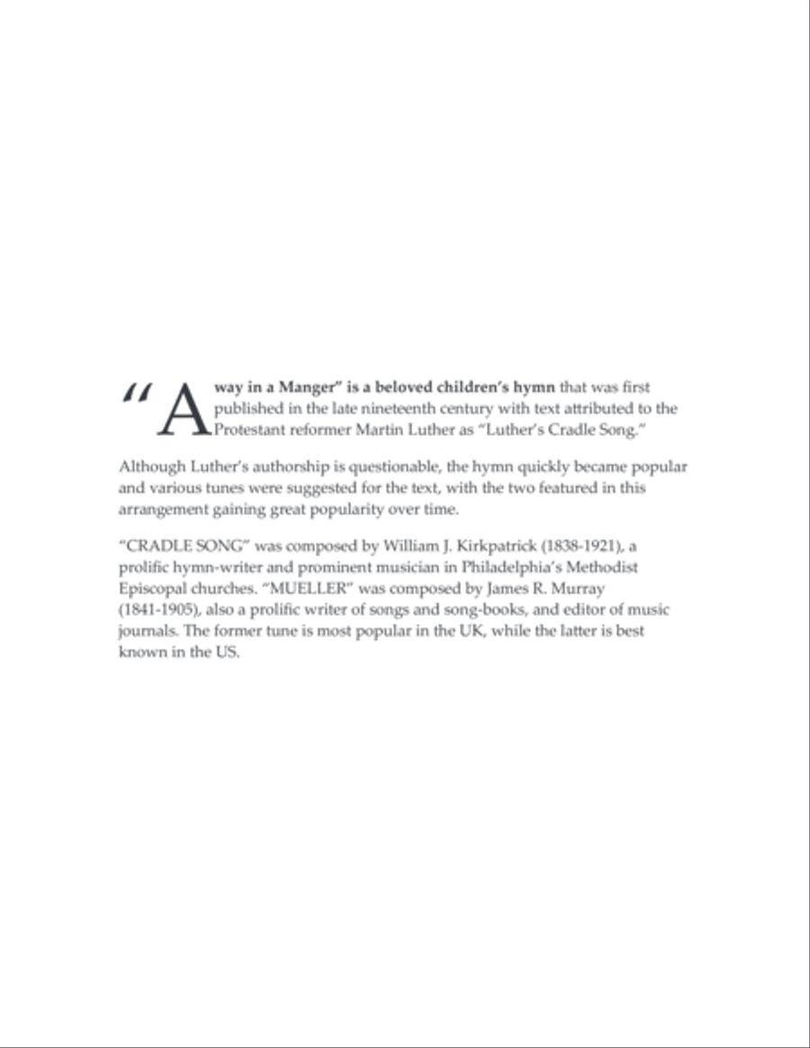 Away in a Manger (a medley of two tunes) - brass quintet Brass Quintet scores gallery preview page 2