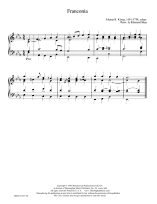 Book cover for Franconia (Hymn Harmonization)