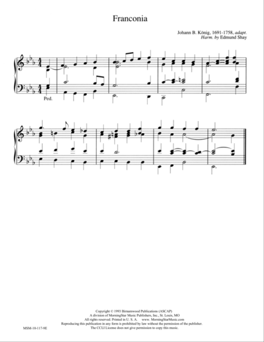 Franconia Franconia Organ scores gallery preview page 1