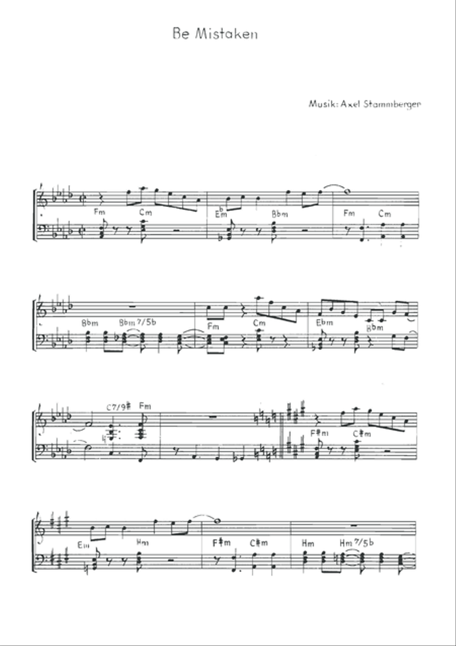 Be Mistaken Piano scores gallery preview page 3