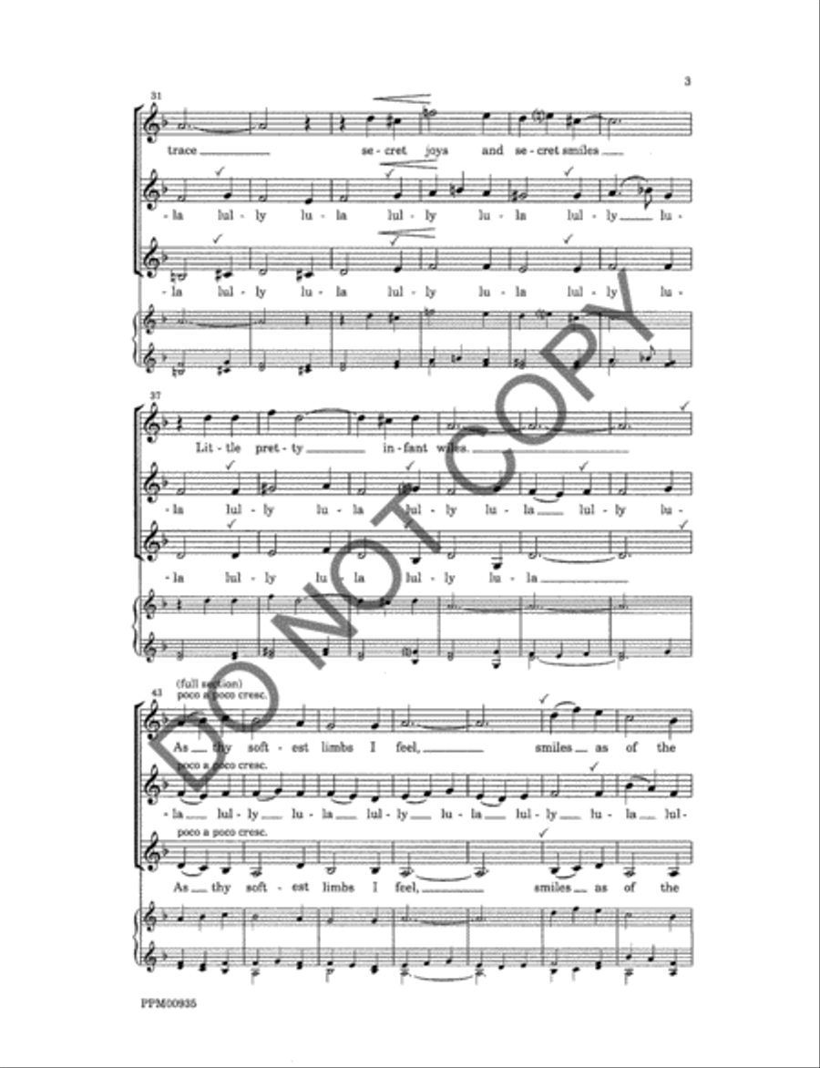 Cradle Song SSA scores gallery preview page 5