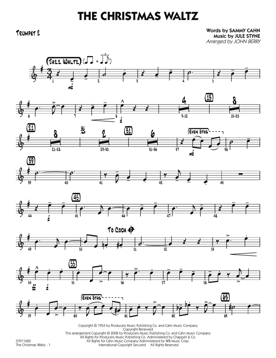 The Christmas Waltz - Trumpet 2 Jazz Ensemble scores gallery preview page 1
