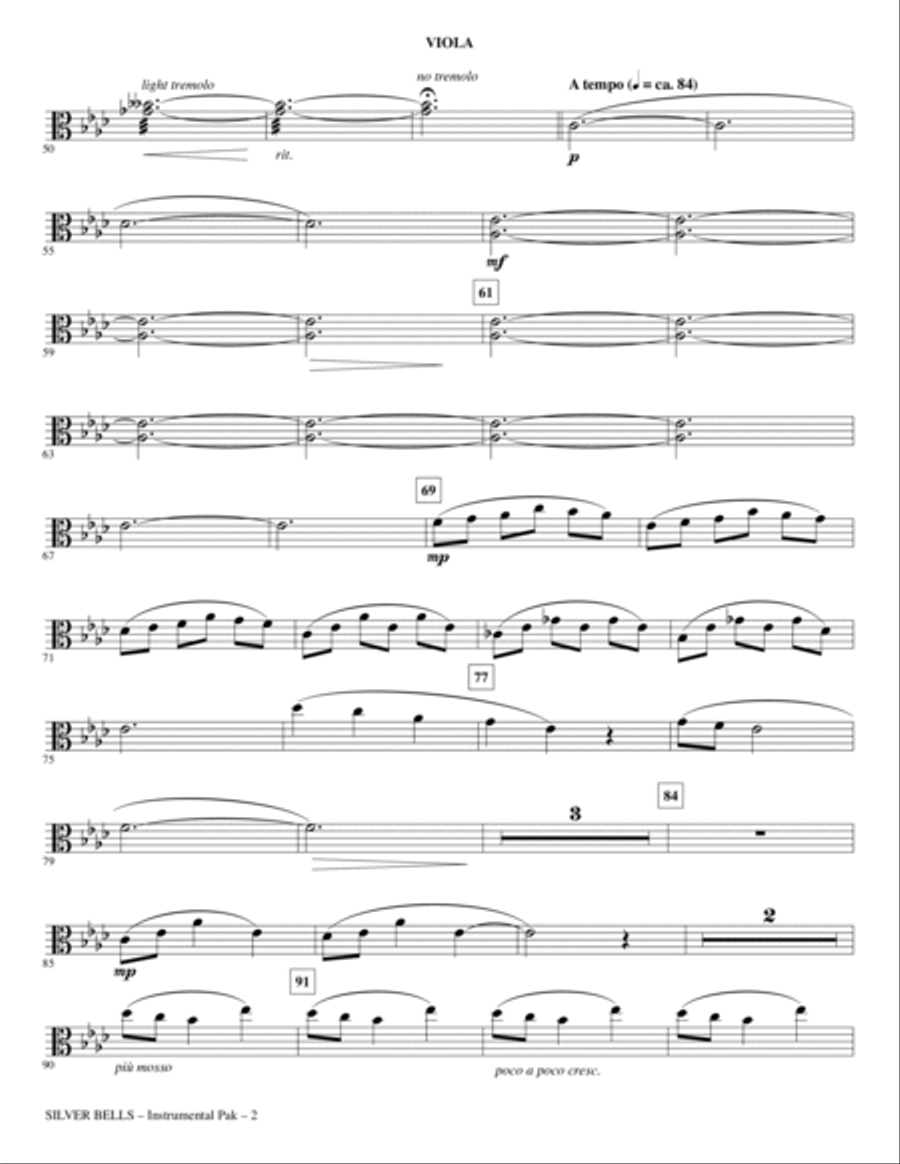 Silver Bells - Viola Choir scores gallery preview page 2