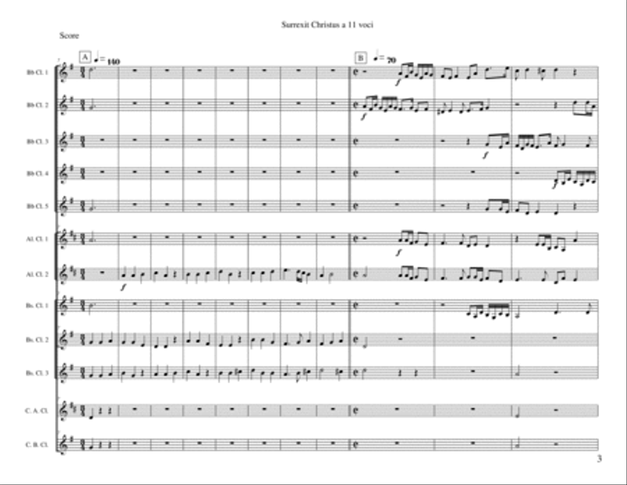 Surrexit Christus in 11 Voices Woodwind Ensemble scores gallery preview page 3