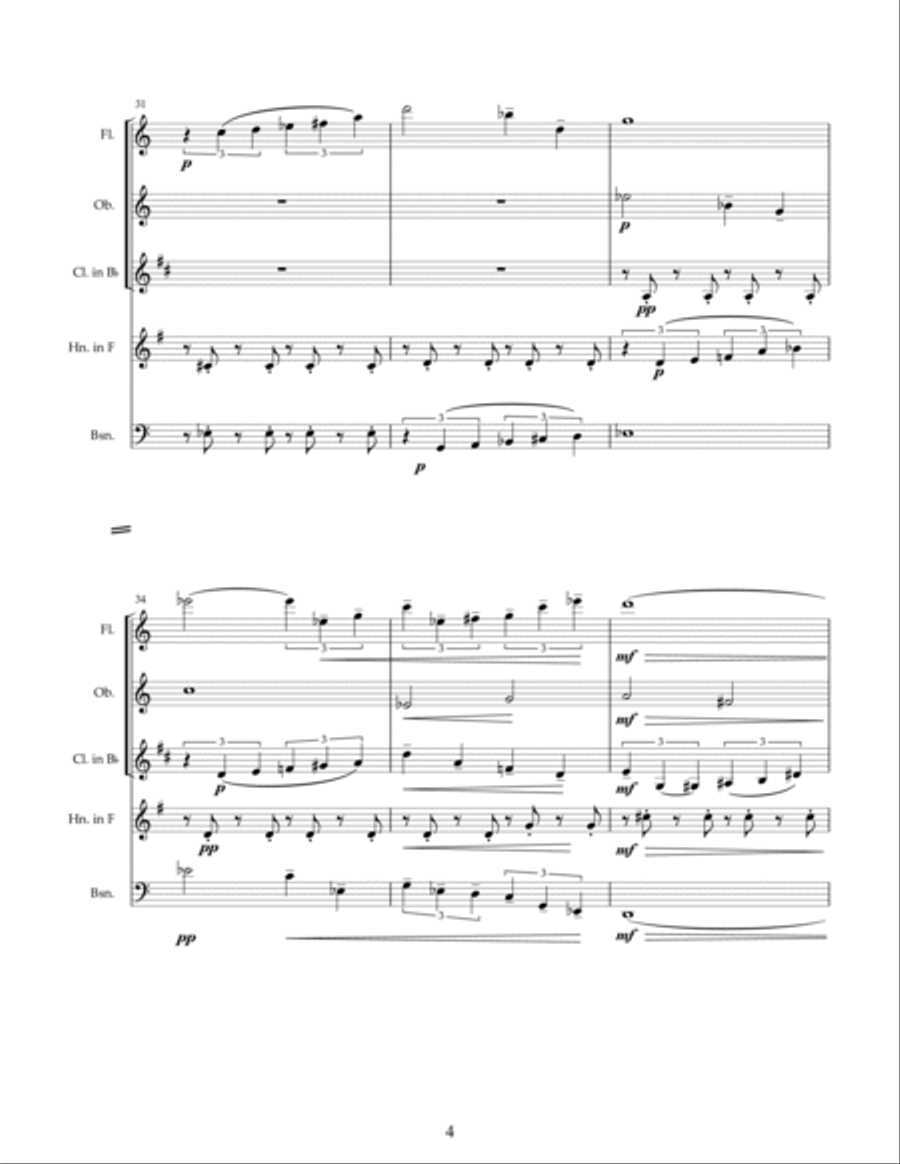 Woodwind Quintet No. 1 Woodwind Quintet scores gallery preview page 4
