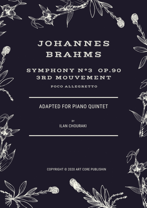 Book cover for Symphony n°3 op.90, 3rd mvt for String Quartet & Piano