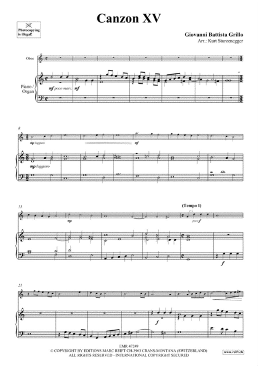 Canzon XV Organ scores gallery preview page 3