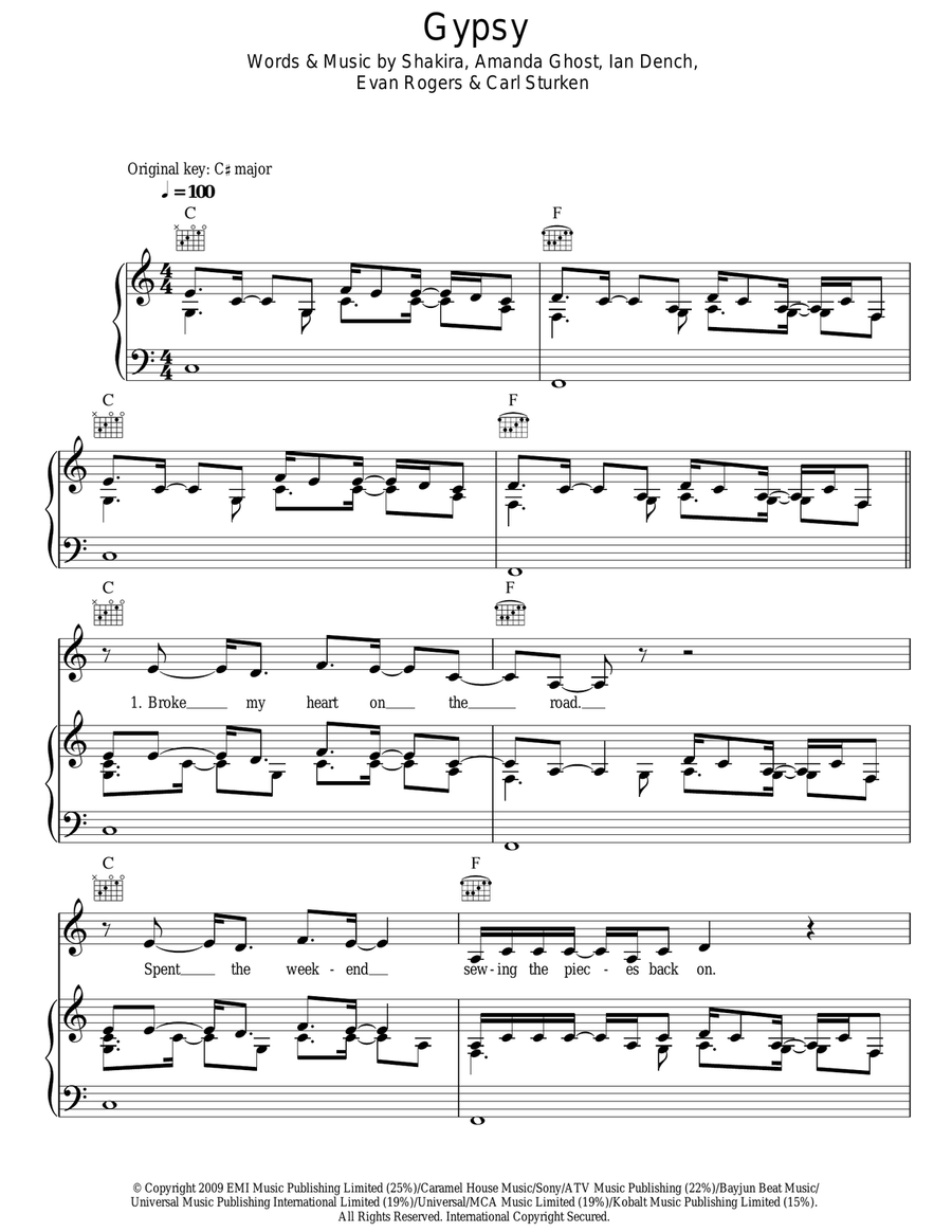 Gypsy Acoustic Guitar scores gallery preview page 1