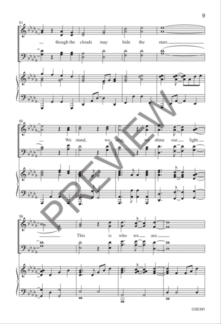 This Is Who We Are (SATB) with Djembe 4-Part scores gallery preview page 8