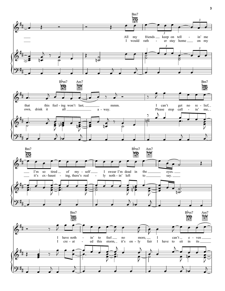 Cry Your Heart Out Cry Your Heart Out Piano, Vocal, Guitar scores gallery preview page 3