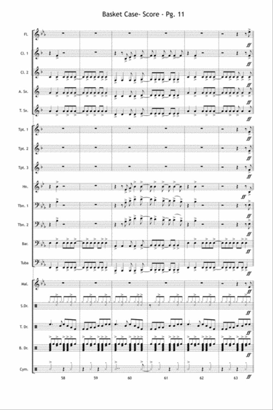 Basket Case Marching Band scores gallery preview page 12