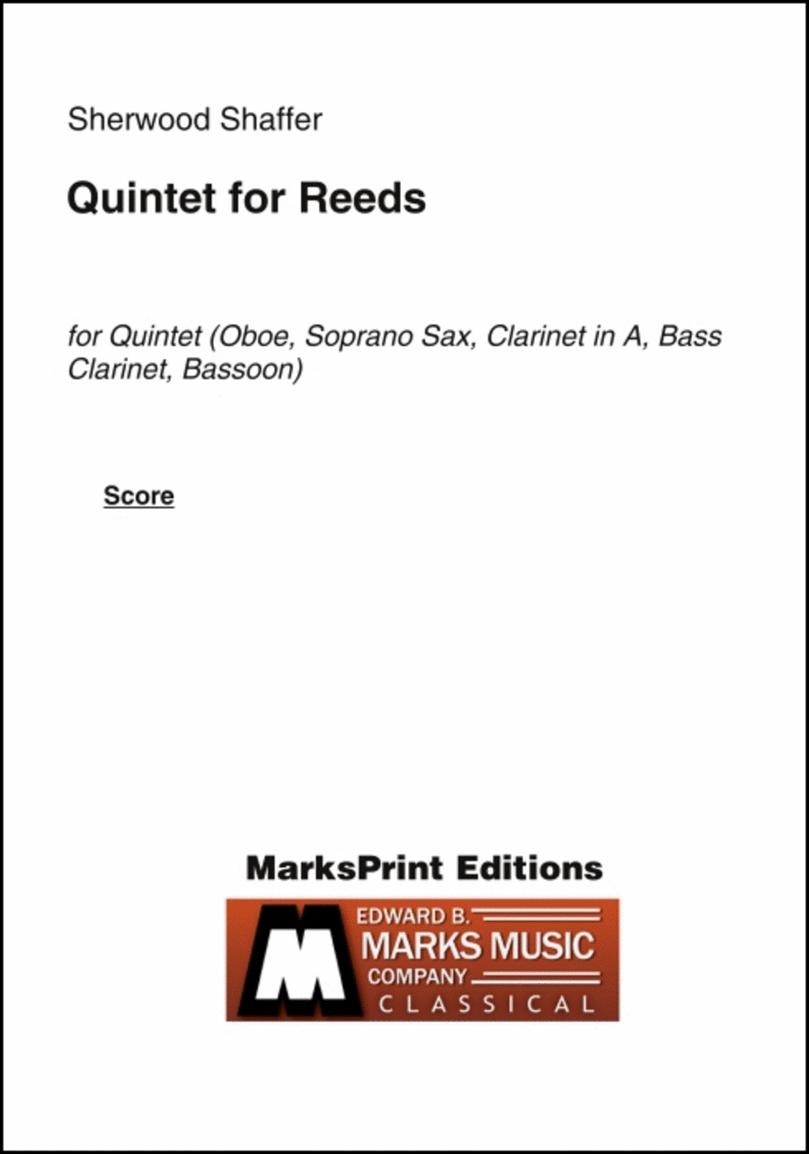 Quintet for Reeds Woodwind Ensemble scores gallery preview page 1