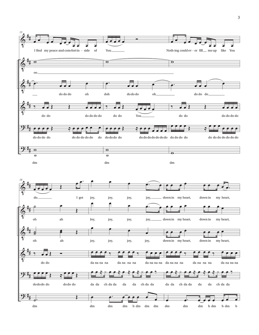 Down In My Heart (joy) TTBB scores gallery preview page 3